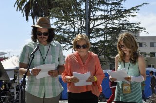David, Jenny and Syd reading at Jubilee 2012